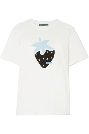 ALEXACHUNG | Printed cotton-jersey T-shirt | NET-A-PORTER.COM