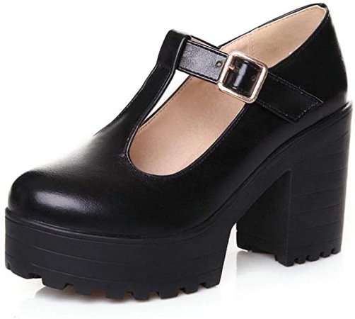 mary jane chunky platform heels