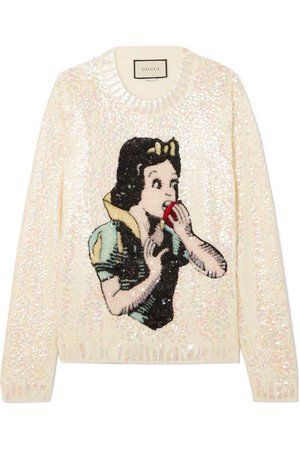 Gucci | Pull en laine à sequins, à appliqués et à cristaux par Disney | NET-A-PORTER.COM