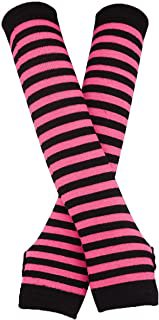 Amazon.com : black and pink striped arm warmers