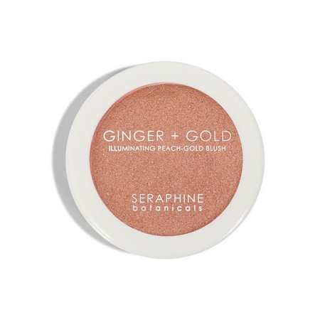 seraphine cosmetics ginger + gold shimmering blush