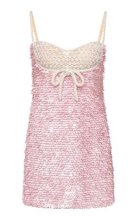 Sequined Tulle Mini Dress By Valentino | Moda Operandi