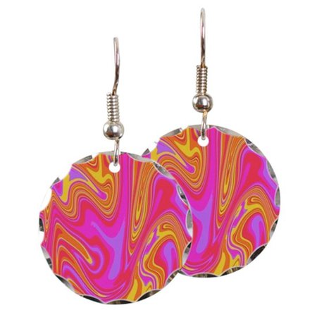 Fruity Spring Abstract Earring Circle Charm by SimpleLife - CafePress