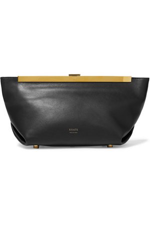 Khaite | Envelope Pleat leather clutch | NET-A-PORTER.COM