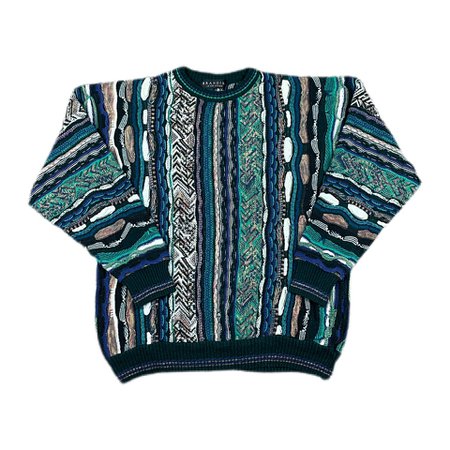 Vintage Brandini Coogi Style Textured Sweater... - Depop