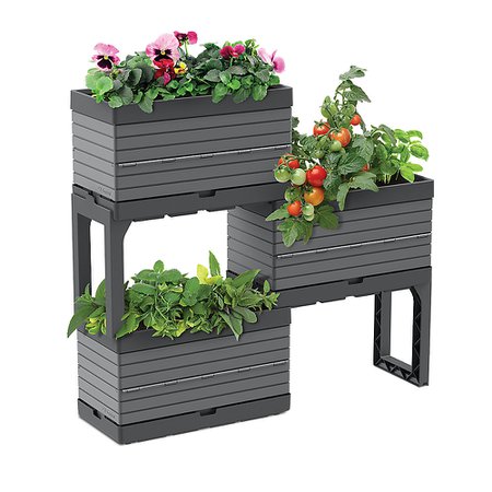 Garant Botanica, Modular Garden, 3 Planters and 2 Legs kit, grey Perfect for balcony gar... | The Home Depot Canada