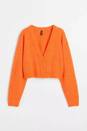 Short Cardigan - Orange - Ladies | H&M US
