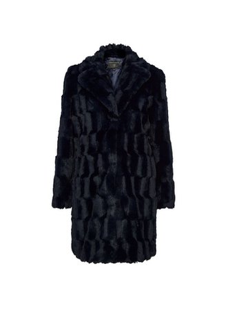 Black Midnight Squiggle Faux Fur Coat | Dorothy Perkins black