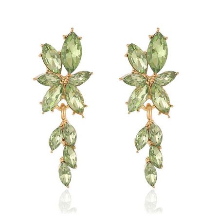 light green earrings