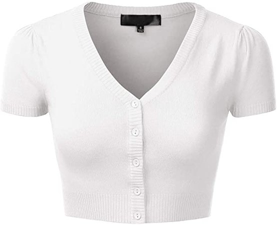 EIMIN Women's Fitted Bolero Shrug Cropped Short Sleeve Cardigan Sweater (S-4X) at Amazon Women’s Clothing store