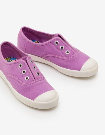 Laceless Canvas Sneakers - Lilac Pink