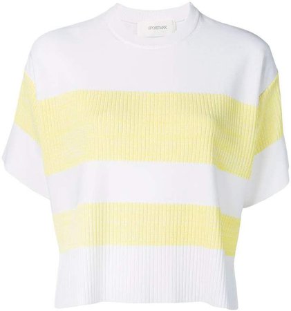 cropped striped T-shirt