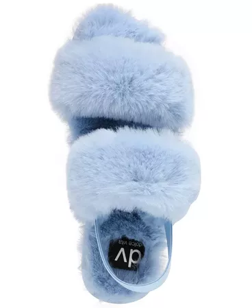 Blue DV Dolce Vita Pattel Faux-Fur Treaded Slippers & Reviews - Slippers - Shoes - Macy's