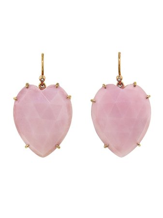 Irene Neuwirth - Rose Cut Pink Opal Heart Earrings - Ylang 23