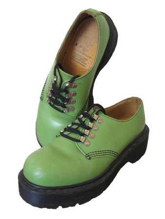 green dr martens show boots docs