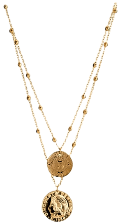 gold necklace with lockets png