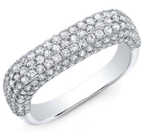 WHITE GOLD LUXE DIAMOND SQUARE RING
