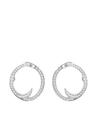 Shop Stephen Webster 18kt white gold Thorn stem mini hoop diamond earrings with Express Delivery - FARFETCH