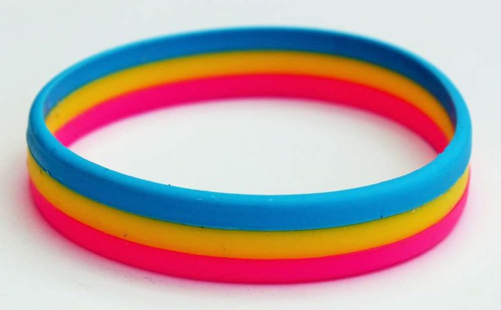 *clipped by @luci-her* Pansexual Silicone Bracelet - Rainbowshop