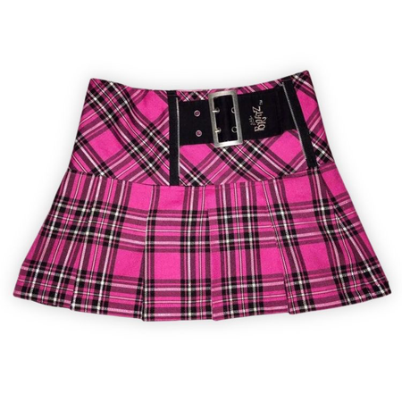 bratz pink plaid mini skirt