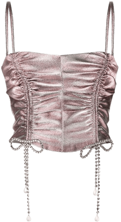 Area Ruched Crop Top