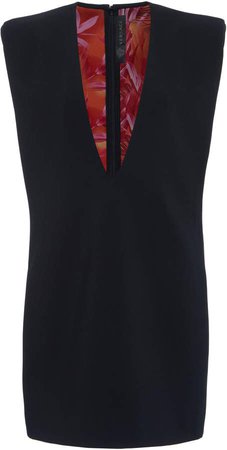 Versace Sleeveless V-Neck Crepe Dress Size: 36