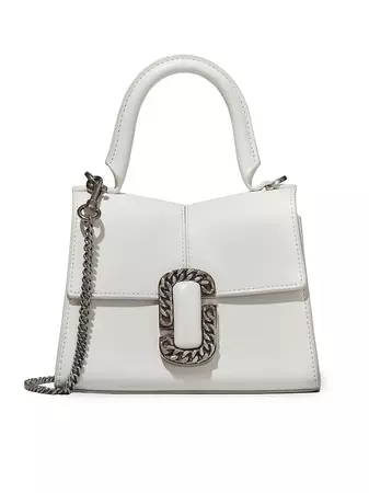 Shop Marc Jacobs The Mini St. Marc Leather Top-Handle Bag | Saks Fifth Avenue