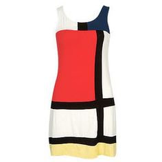 color block retro 60's dress