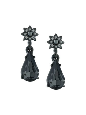 Marchesa Notte crystal-embellished drop earrings - FARFETCH