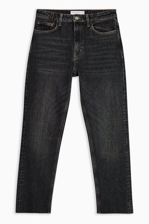 Extreme Wash Black Straight Jeans | Topshop
