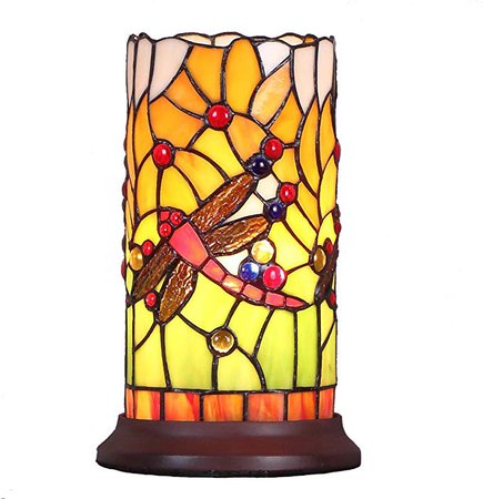 Bieye L10650 Dragonfly 10 inch Tiffany Style Stained Glass Mini Table Lamp: Amazon.ca: Tools & Home Improvement