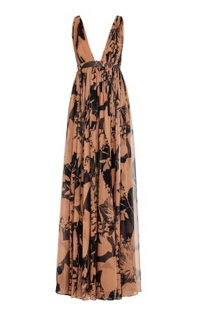 Pleated Silk-Chiffon Gown By Michael Kors Collection | Moda Operandi