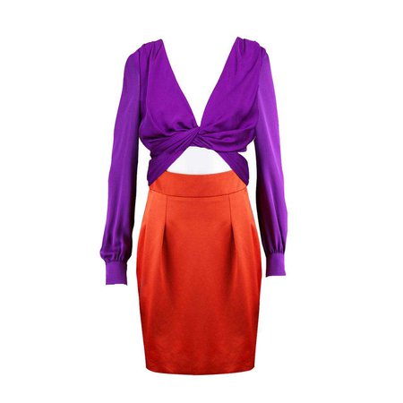 Gucci Orange Purple Colour Block Dress S/S 2011 For Sale at 1stdibs