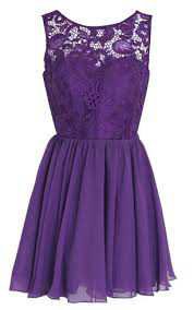 Short Lace Dark Purple Dress