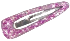 purple glitter hair clip