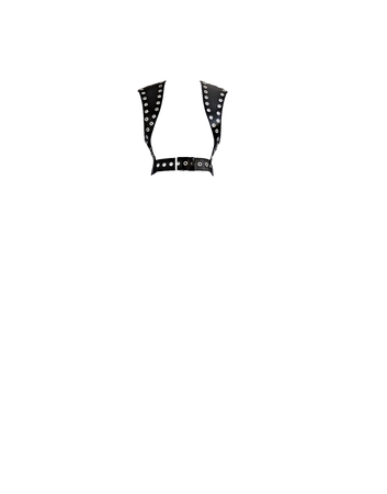Alexander McQueen | Eyelet Leather Harness in Black/Silver (Dei5 edit)