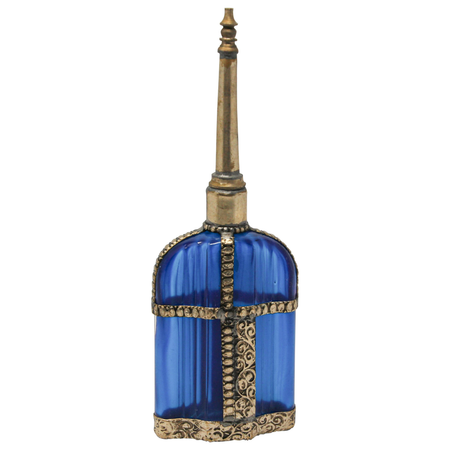 Sapphire blue perfume bottle