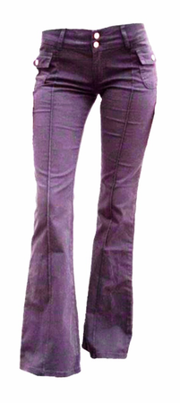 purple low rise jeans