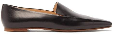 Minimal Leather Loafers - Womens - Black
