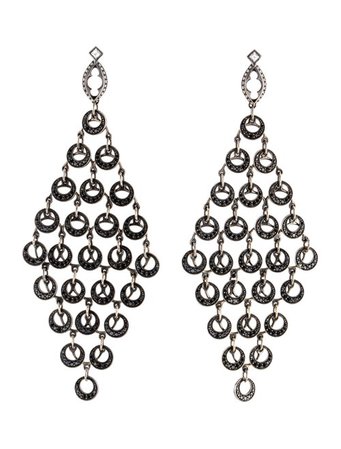 Loree Rodkin 18K Multi Circle Diamond Chandelier Earrings - Earrings - LRR20432 | The RealReal