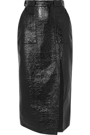 David Koma | Coated cotton-blend midi skirt | NET-A-PORTER.COM