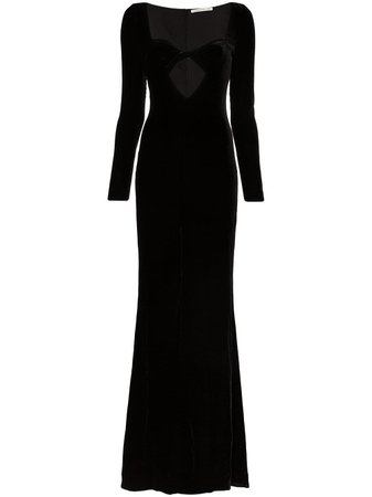 Alessandra Rich velvet maxi dress £1,530 - Buy Online - Mobile Friendly, Fast Delivery