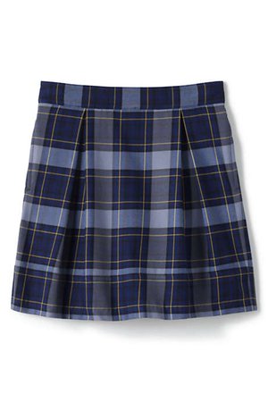 School Uniform Girls Plaid Pleated Skort Top of Knee | Lands' End