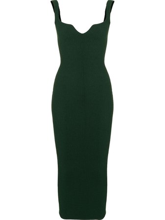 Shop KHAITE ribbed knit dress with Express Delivery - FARFETCH