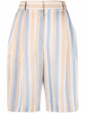 There Was One vertical-stripe Bermuda Shorts - Farfetch