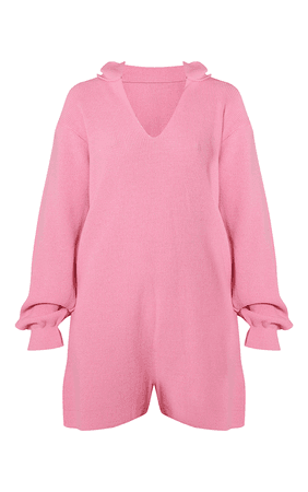 HOD Pink Knitted Oversized Romper $42