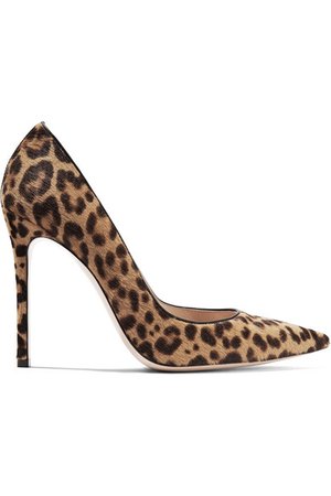Gianvito Rossi | 105 leopard-print calf hair pumps | NET-A-PORTER.COM