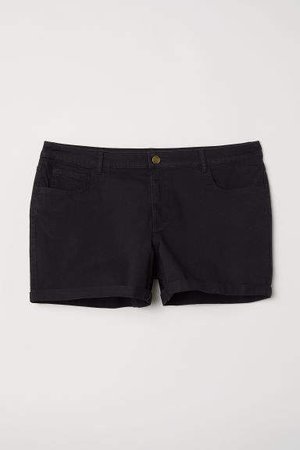 H&M+ Twill Shorts - Black