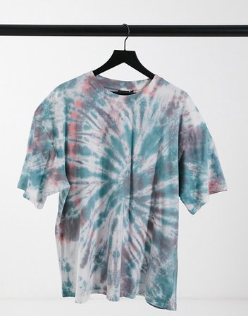 ASOS DESIGN oversized t-shirt in grunge spiral tie dye | ASOS