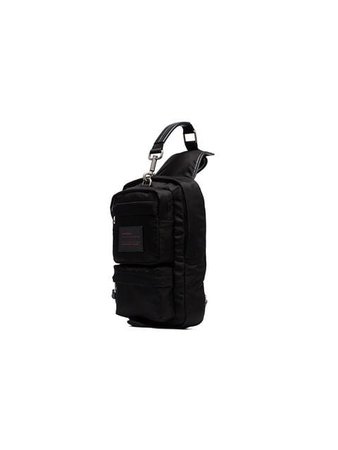 Givenchy black nylon sling shoulder bag
